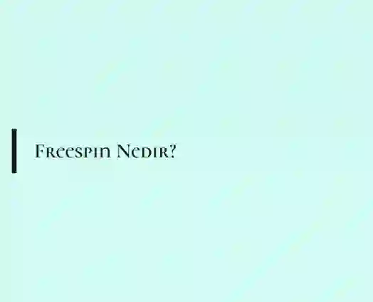 freespin nedir?